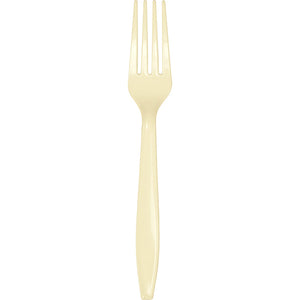 Ivory Plastic Forks, 24 ct by Creative Converting