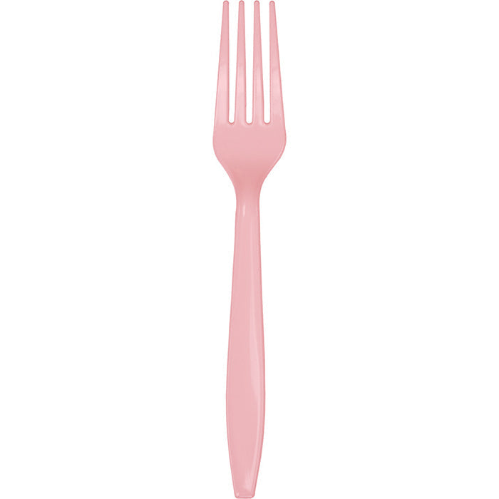 Bulk 288ct Classic Pink Plastic Forks 