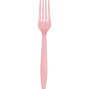 Bulk 288ct Classic Pink Plastic Forks 