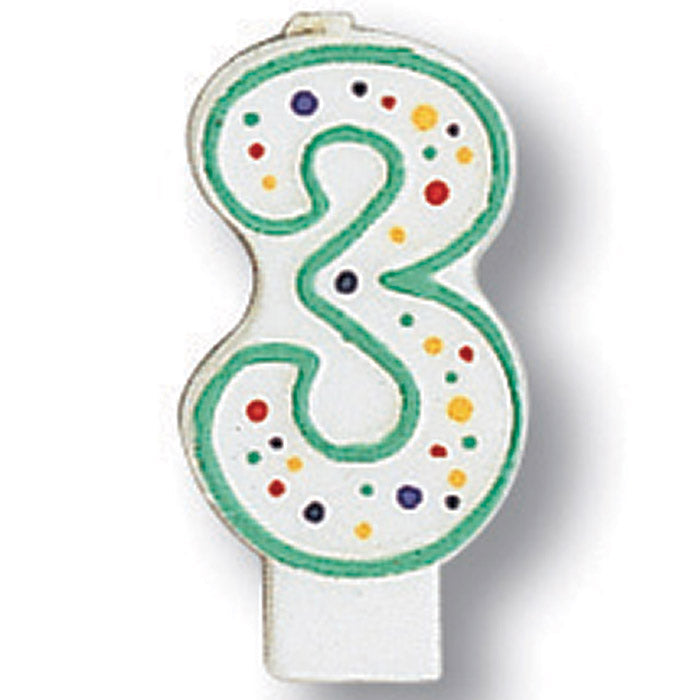 6ct Bulk Polka Dot #3 Candles