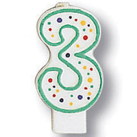 6ct Bulk Polka Dot #3 Candles