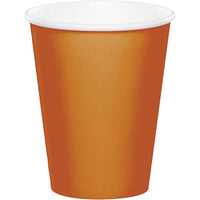 Bulk 240ct Pumpkin Spice Orange 9 oz Hot & Cold Cups 