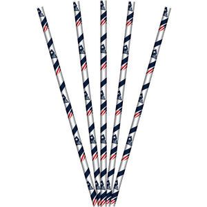 New England Patriots Paper Straws, 24 ct by Creative Converting