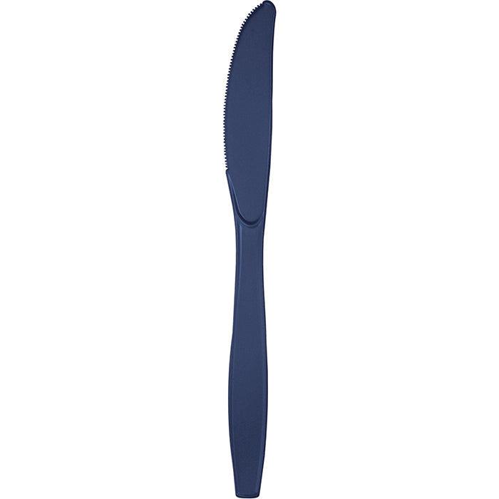 Bulk 288ct Navy Plastic Knives 