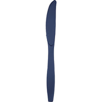 Bulk 288ct Navy Plastic Knives 