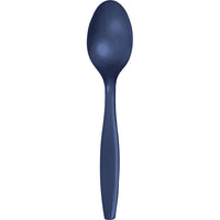 Bulk 288ct Navy Plastic Spoons 
