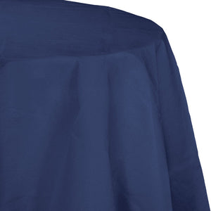 Bulk 12ct Navy Round Paper Table Covers 82 inch 