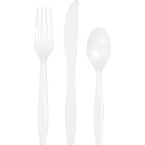 Bulk 288ct White Assorted Plastic Cutlery 