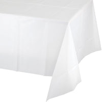 Bulk 12ct White Plastic Table Covers 54 inch x 108 inch 