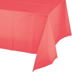 Bulk 12ct Coral Plastic Table Covers 
