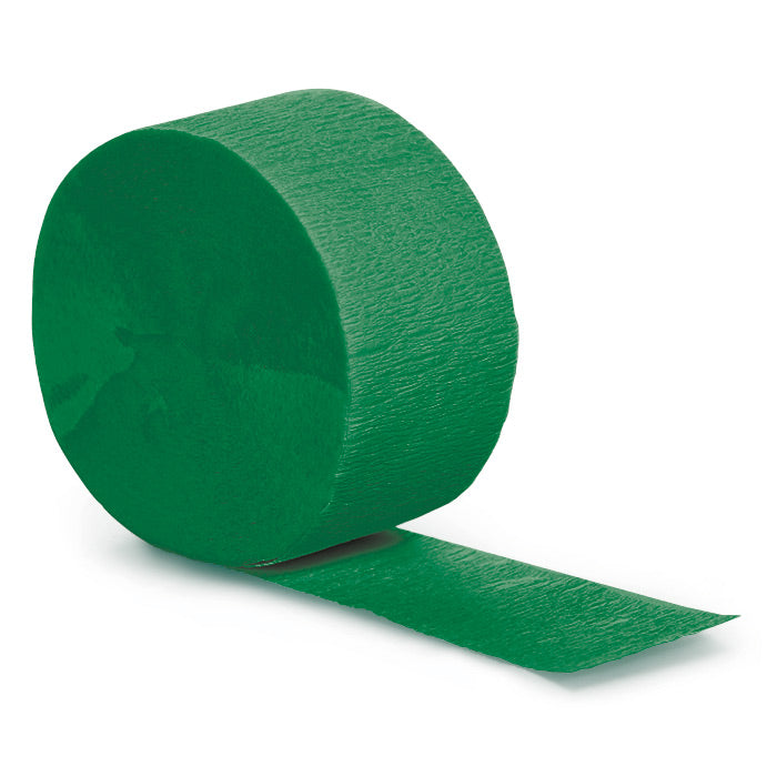 Bulk 12ct Emerald Green Crepe Streamer 81 ft 