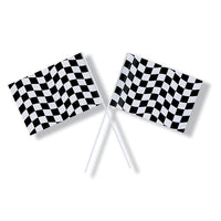 48ct Bulk Black and White Check Flag