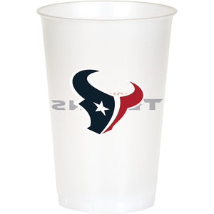 Houston Texans Plastic Cup, 20Oz, 8 ct by Creative Converting