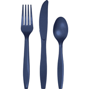 Navy Assorted Plastic Cutlery, 24 ct by Creative Converting