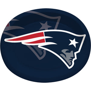 New England Patriots Oval Platter 10" X 12", 8 ct by Creative Converting