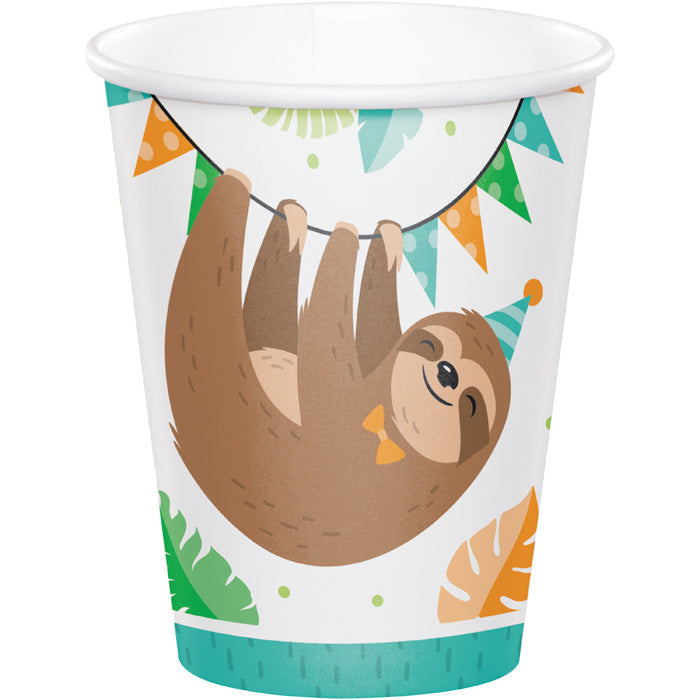 Sloth Party Paper Cups, Pack Of 8 by Creative Converting