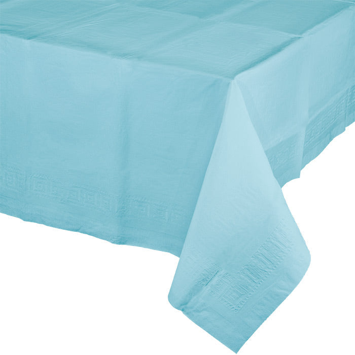 Bulk 6ct Pastel Blue Paper Table Covers 54" x 108" 