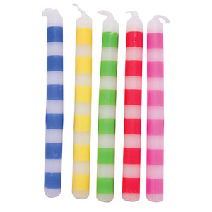 Multicolor Striped Candles, 20 ct by Creative Converting