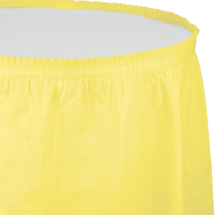 Bulk 6ct Mimosa Plastic Tableskirt 29 inch x 14 ft 