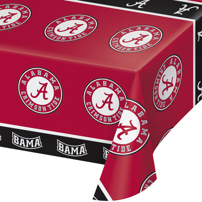 12ct Bulk University of Alabama Plastic Table Covers