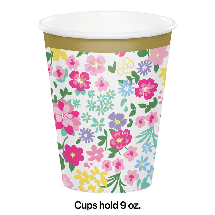 96ct Bulk Floral Tea Party Cups