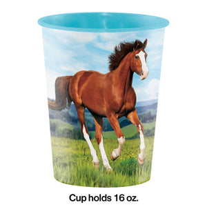 Horse And Pony Plastic Keepsake Cup 16 Oz. Party Decoration