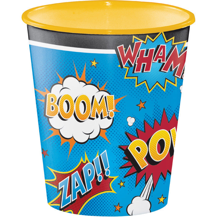12ct Bulk Superhero Slogans 12 oz Plastic Cups by Creative Converting