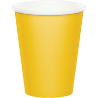 Bulk 240ct School Bus Yellow 9 oz Hot & Cold Cups 