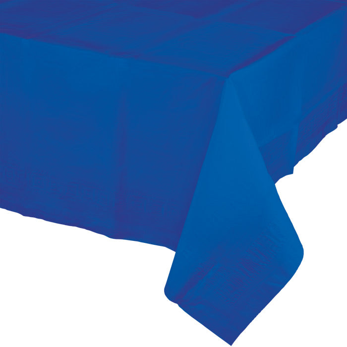 Bulk 6ct Cobalt Blue Paper Table Covers 54" x 108" 