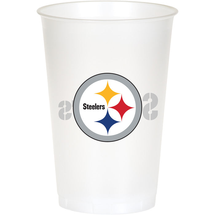 96ct Bulk Pittsburgh Steelers 20 oz Plastic Cups