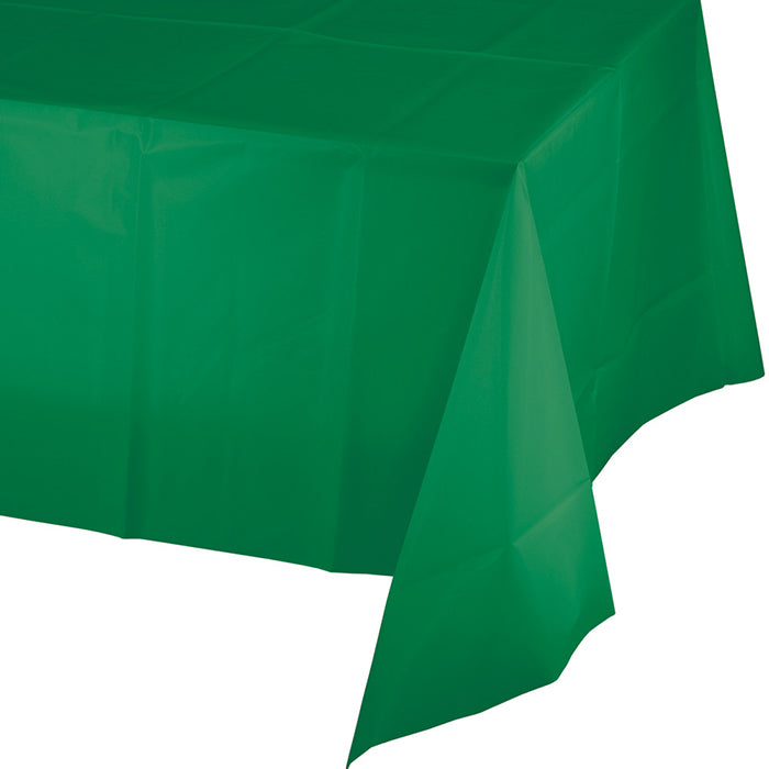 Bulk 12ct Emerald Green Value Friendly Plastic Table Cover 
