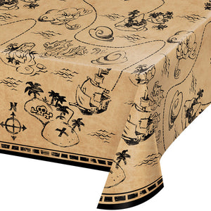 Pirate Treasure Plastic Tablecover All Over Print, 54" X 102" by Creative Converting