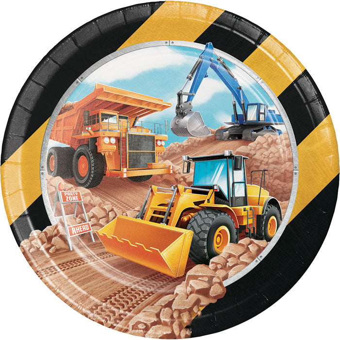 Big Dig Construction Paper Plates, 8 ct by Creative Converting