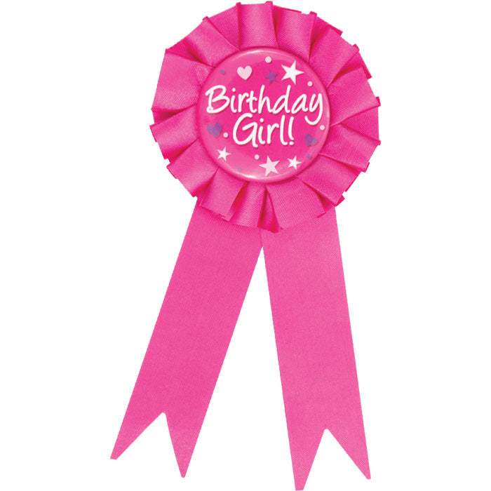12ct Bulk Birthday Girl Award Ribbons