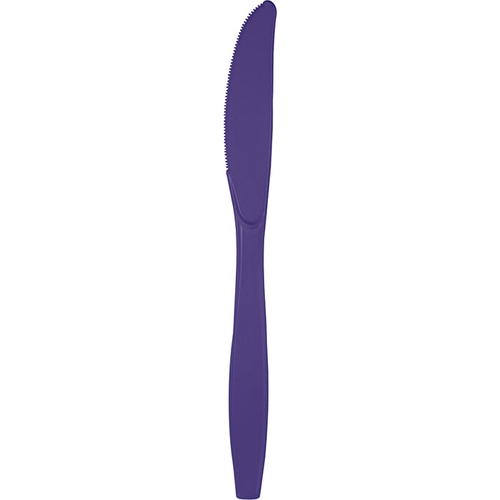 Bulk 288ct Purple Plastic Knives 