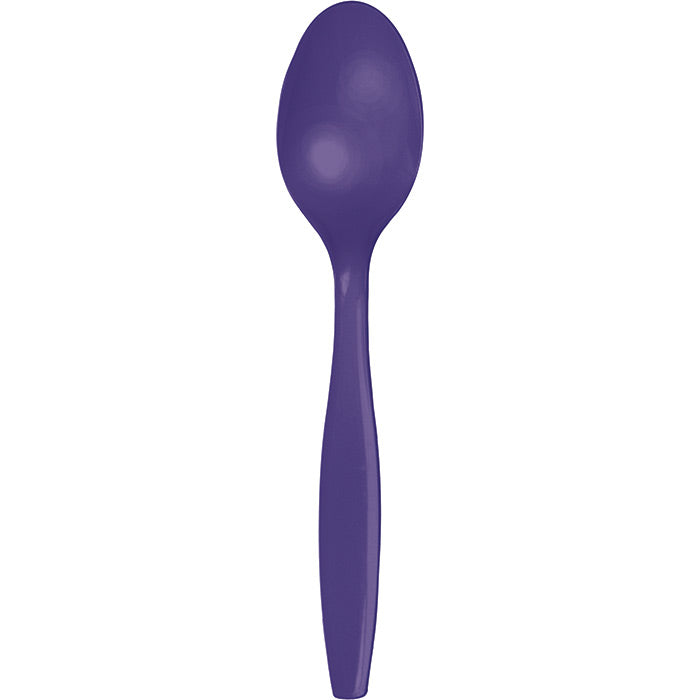 Purple Bulk Plastic Spoons (600 per Case) - $57.41/case