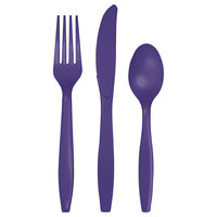 Bulk 288ct Purple Assorted Plastic Cutlery 