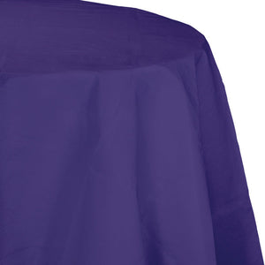 Bulk 12ct Purple Round Paper Table Covers 82 inch 