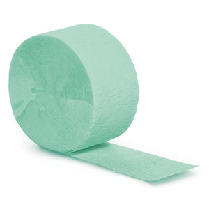 Fresh Mint Crepe Streamers 81' by Creative Converting