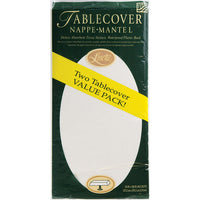 Bulk 72ct White Linette Paper Table Covers 54