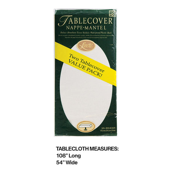Bulk White Paper Table Covers 54" x 108" (72 per Case) Price