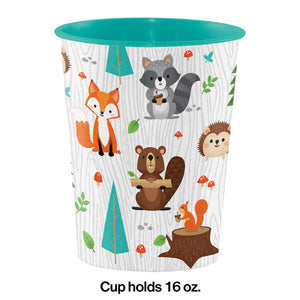 Wild One Woodland Plastic Cup Party Decoration