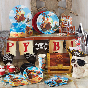 96ct Bulk Treasure Island Pirate Dinner Plates