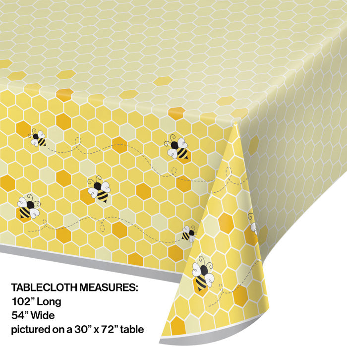 6ct Bulk Bumblebee Baby Shower Plastic Table Covers