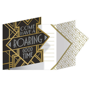 Roaring 20S Invitations, Pack Of 8 Party Supplies