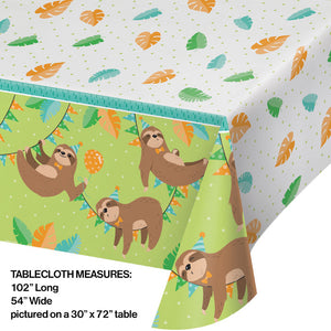 Sloth Party Plastic Table Cover Party Decoration