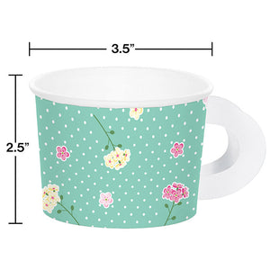 72ct Bulk Floral Tea Party Paper Treat Cups