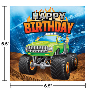 Monster Truck Rally Napkins, 16 ct Party Decoration