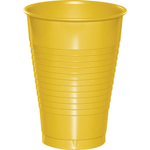 Bulk 240ct School Bus Yellow 12 oz Plastic Cups 
