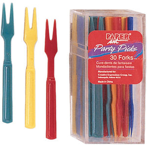 Assorted Color Cocktail Forks, 30 ct by Creative Converting